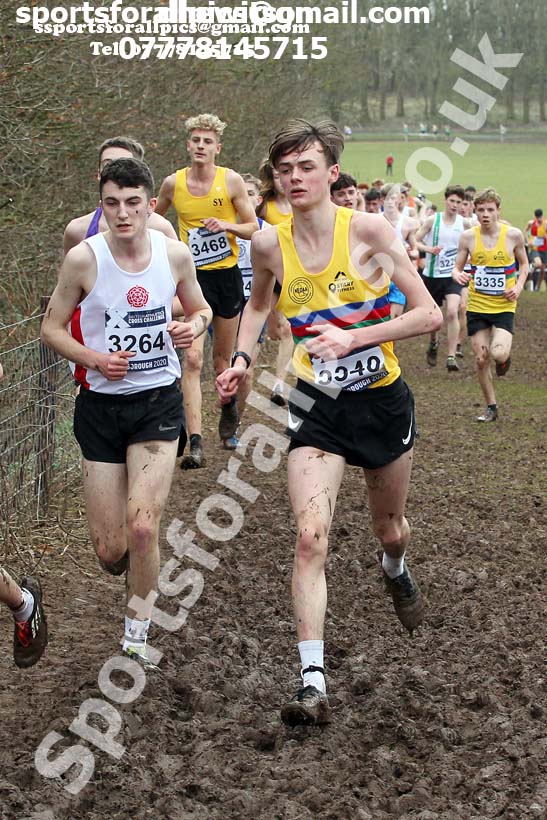 Mens under-17s, 2020 British Athletics Inter Counties Cross Country Champs., Prestwold Hall, Loughborough. Photo: David T. Hewitson/Sports for All Pics